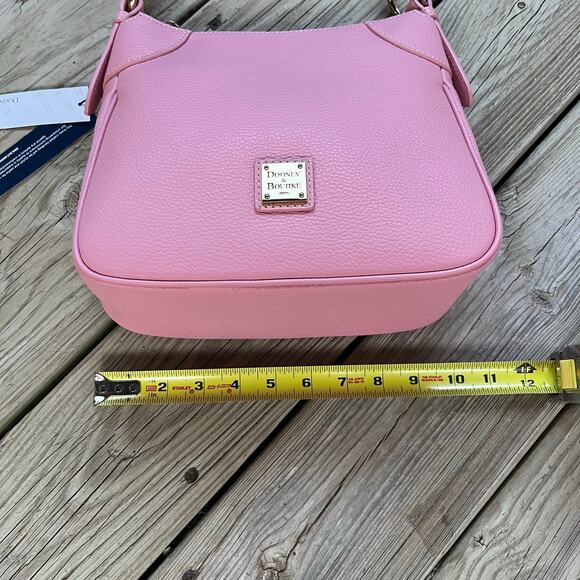 Dooney & Bourke Lucca Pale Pink Pebbled Leather Crossbody Bag. NEW - Picture 6 of 13